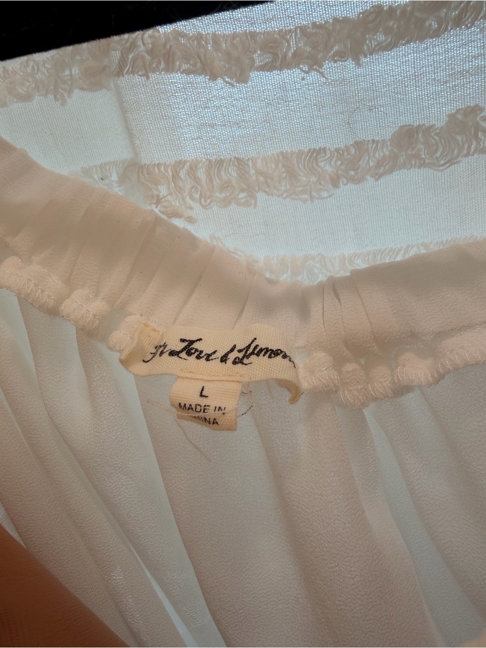 For Love And Lemons White Off-Shoulder Lace Mini Dress - Picture 3 of 3
